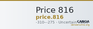 Price 816 — CANOA