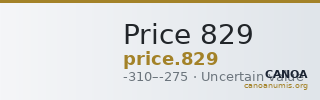 Price 829 — CANOA