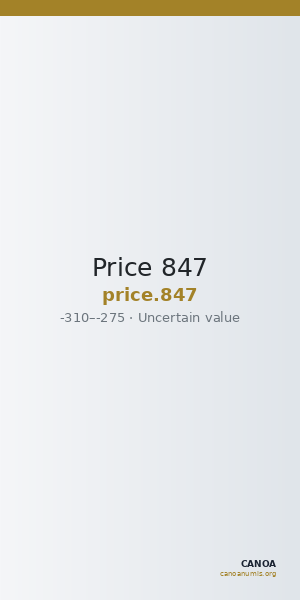 Price 847 — CANOA