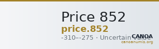 Price 852 — CANOA