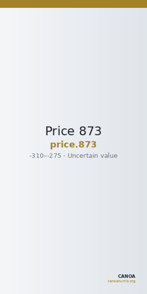 Price 873 — CANOA