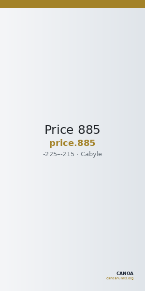 Price 885 — CANOA