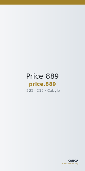 Price 889 — CANOA
