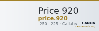 Price 920 — CANOA