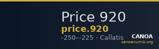 Price 920 — CANOA