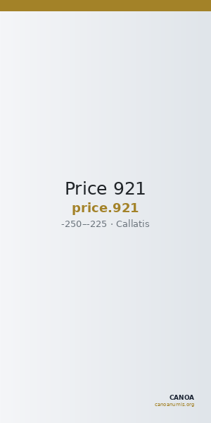 Price 921 — CANOA
