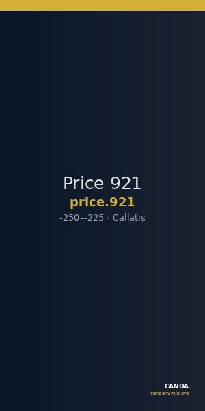 Price 921 — CANOA