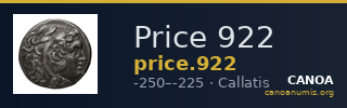 Price 922 — CANOA