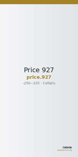 Price 927 — CANOA