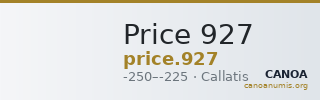 Price 927 — CANOA