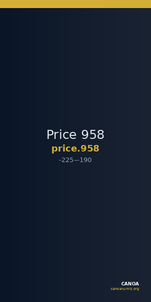 Price 958 — CANOA