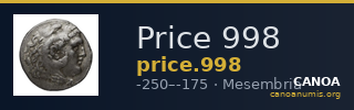 Price 998 — CANOA