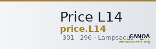 Price L14 — CANOA