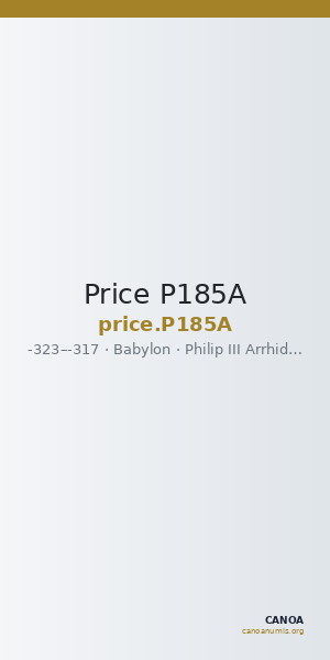 Price P185A — CANOA