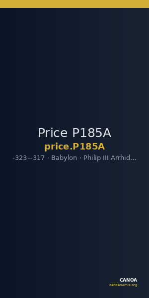 Price P185A — CANOA