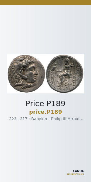 Price P189 — CANOA