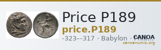 Price P189 — CANOA