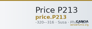 Price P213 — CANOA