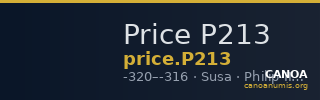 Price P213 — CANOA