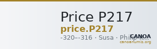 Price P217 — CANOA