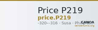 Price P219 — CANOA