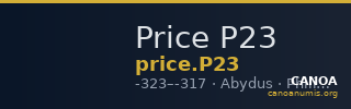 Price P23 — CANOA
