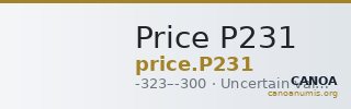 Price P231 — CANOA