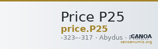 Price P25 — CANOA