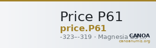 Price P61 — CANOA