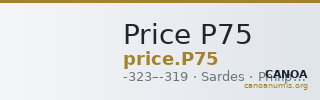 Price P75 — CANOA