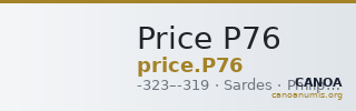 Price P76 — CANOA