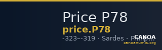 Price P78 — CANOA