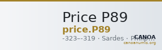 Price P89 — CANOA