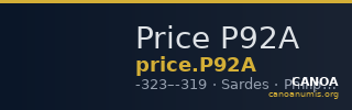 Price P92A — CANOA