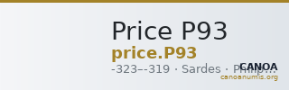 Price P93 — CANOA