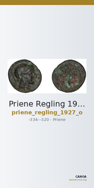 Priene Regling 1927 O — CANOA