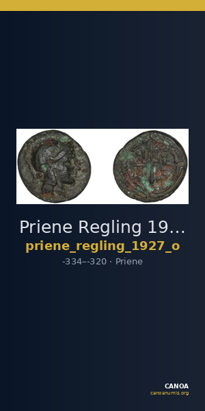 Priene Regling 1927 O — CANOA