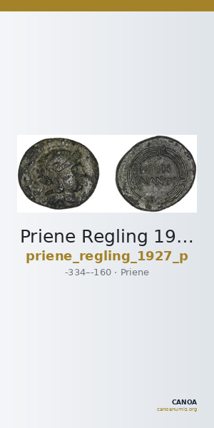 Priene Regling 1927 P — CANOA