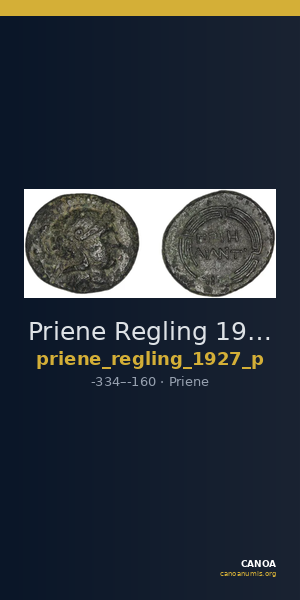 Priene Regling 1927 P — CANOA