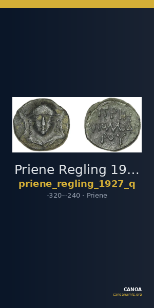 Priene Regling 1927 Q — CANOA