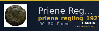 Priene Regling 1927 V — CANOA