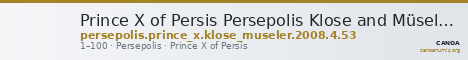 Prince X of Persis Persepolis Klose and Müseler 2008 4, 53 — CANOA
