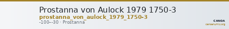 Prostanna von Aulock 1979 1750-3 — CANOA