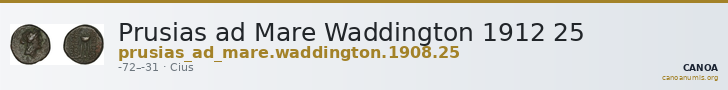 Prusias ad Mare Waddington 1912 25 — CANOA