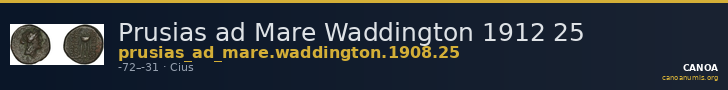 Prusias ad Mare Waddington 1912 25 — CANOA