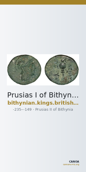 Prusias I of Bithynia Bithynia British Museum 1982.9.20.12 — CANOA