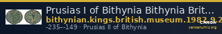 Prusias I of Bithynia Bithynia British Museum 1982.9.20.12 — CANOA