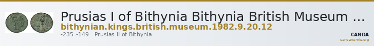 Prusias I of Bithynia Bithynia British Museum 1982.9.20.12 — CANOA
