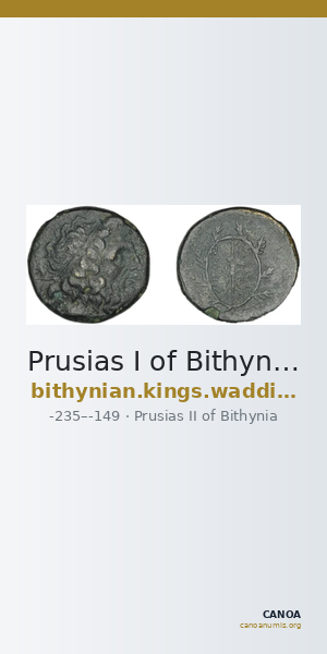 Prusias I of Bithynia Bithynia Waddington 1908 12 — CANOA