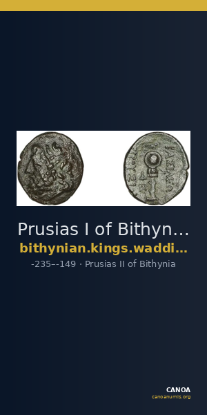 Prusias I of Bithynia Bithynia Waddington 1908 14 — CANOA